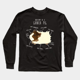 Abyssinian Guinea Pig Anatomy Long Sleeve T-Shirt